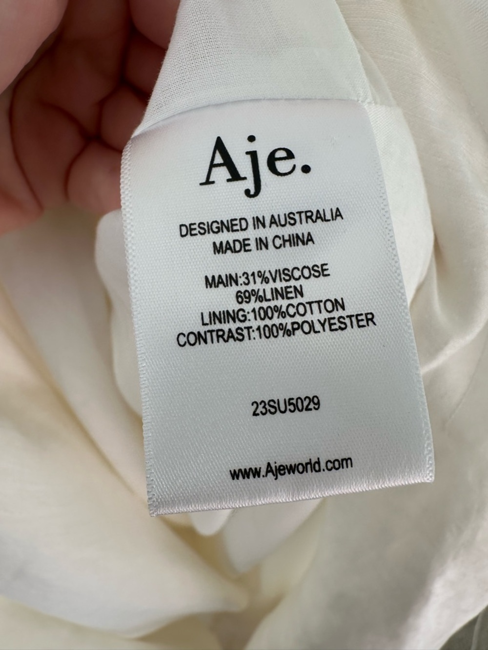 AJE Mika Draped Split White Midi Dress SZ US 4, AU 8 - Picture 8 of 11